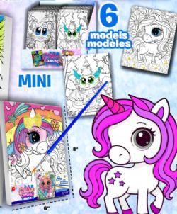 GLITTER CANVAS – ENSEMBLE DE PEINTURE PAILLETÉ MINI ASST